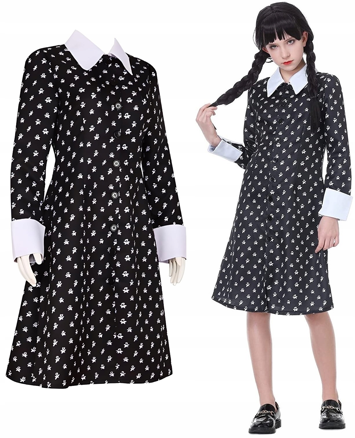 

Strój Sukienka Wednesday Addams Cosplay 164/170