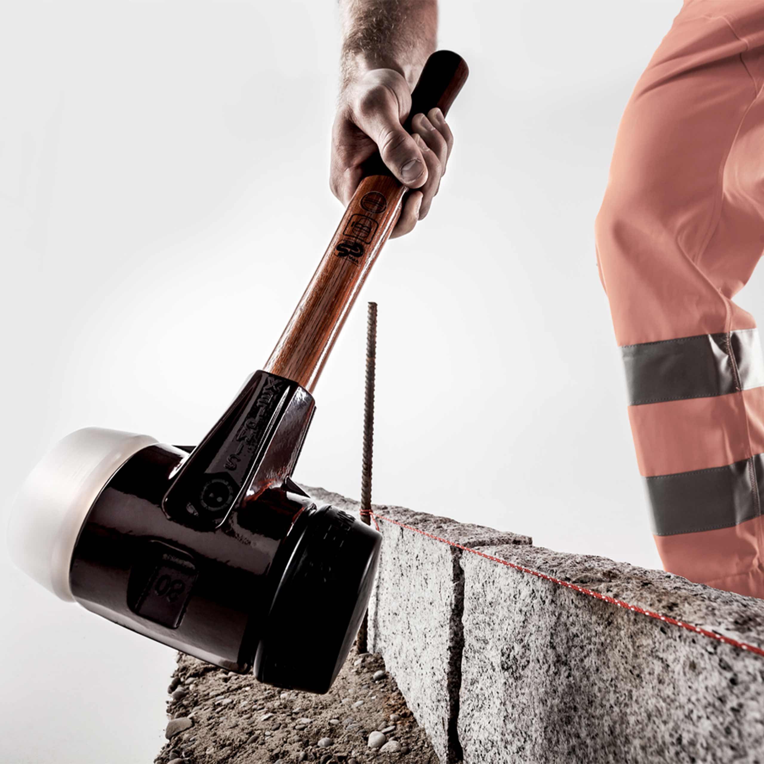 MŁOTEK BRUKARSKI DO KOSTKI HALDER SIMPLEX 80 MM Obuch obustronnie gładki