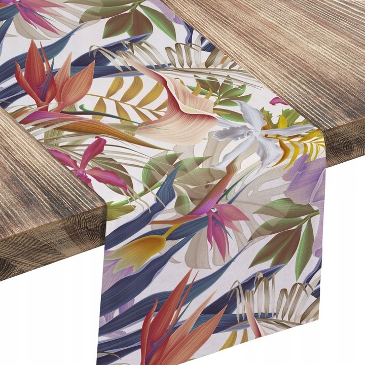 Ozdobný vzorovaný ubrus na stůl Běhoun Tmavá džungle