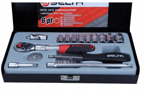 Zestaw narzędziowy 1/4", 16 cz. ROOKS