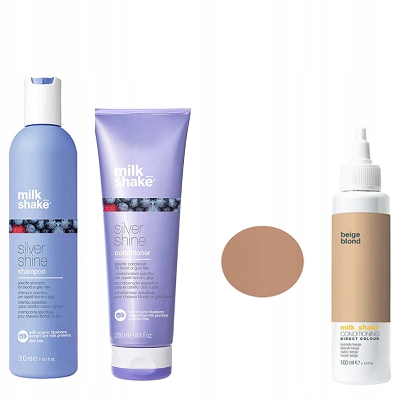Milk Shake Silver Shine kondicionér 250 ml šampon 300 ml béžový toner 100 ml