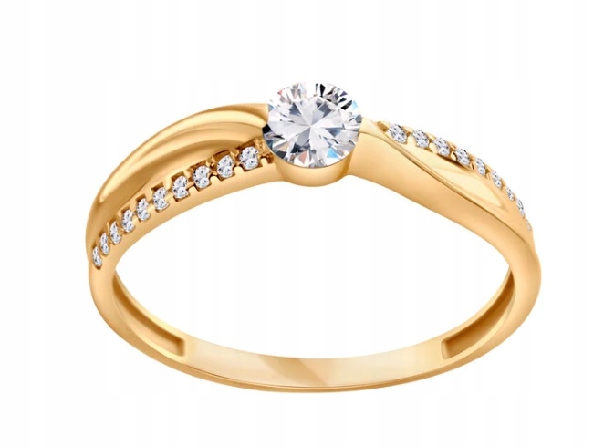 Złoty Pierścionek z Cyrkoniami r11 Verona Jewellery