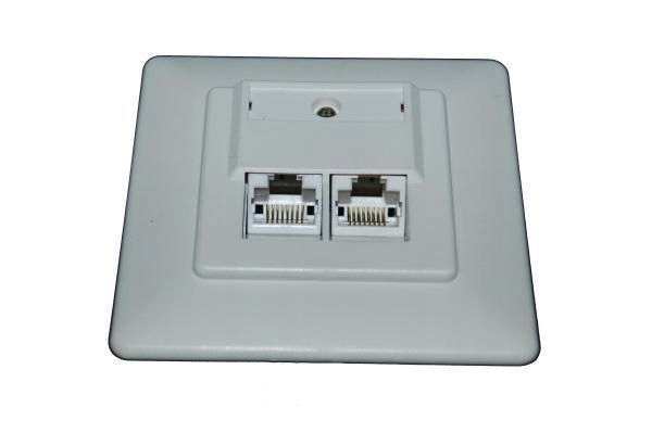 Gniazdo podtynkowe RJ45, podwójne kat.Ve