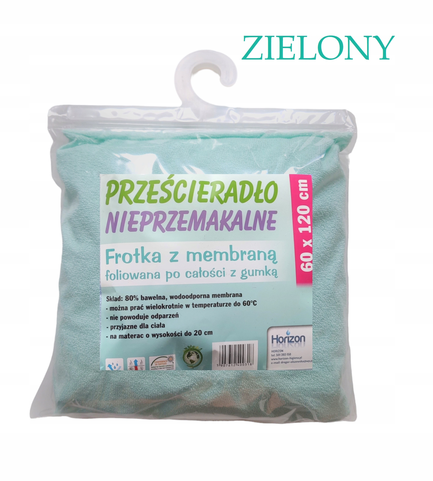 Nepropustné prostěradlo s gumou Froté 60 x 120 cm