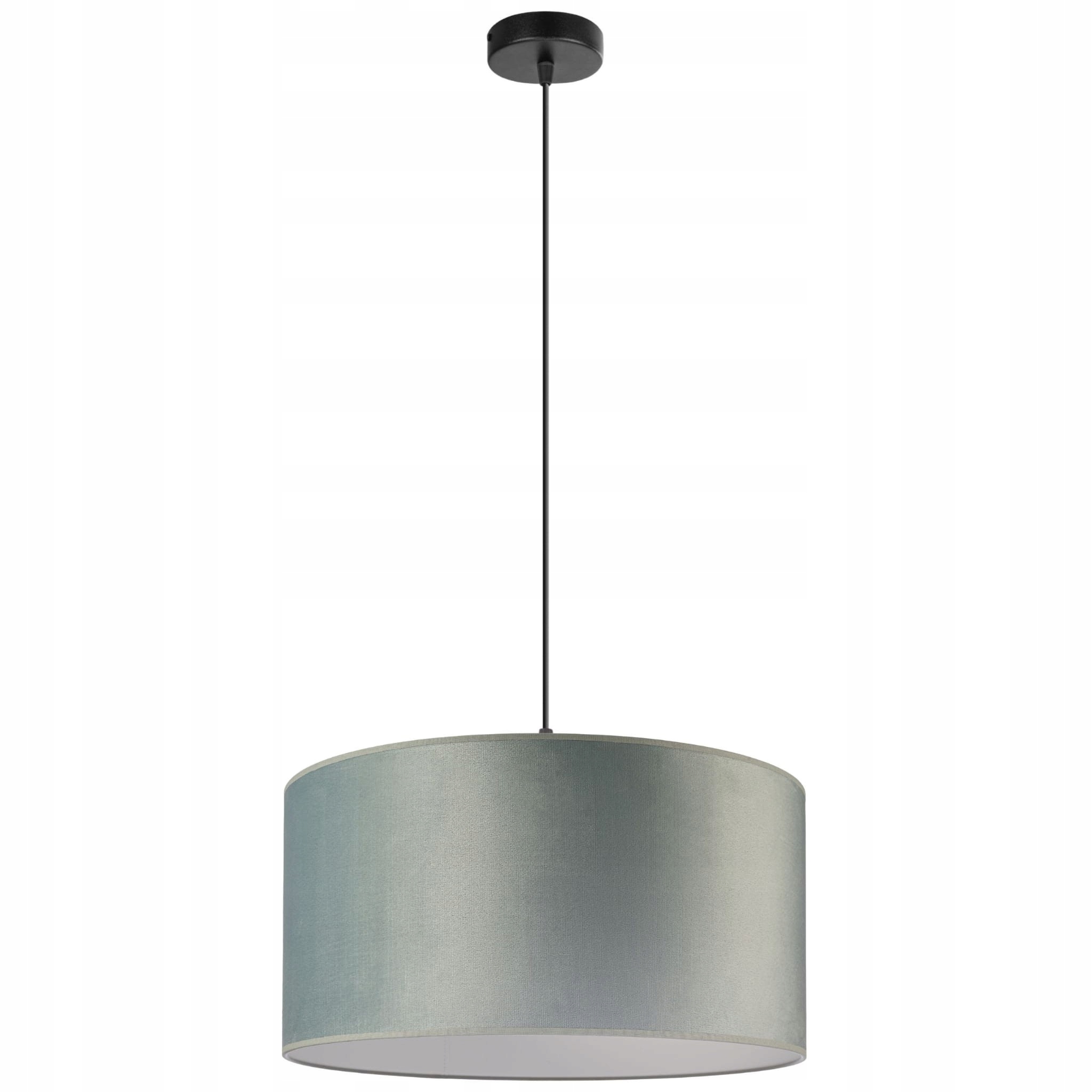 Lampa wisząca Pojedyncza Industrialna Loft duży 50cm Abażur Welur szałwia