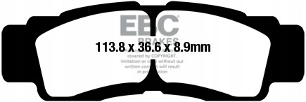 Brzdové doštičky Ebc FA676R (súprava na 1 kotúč)