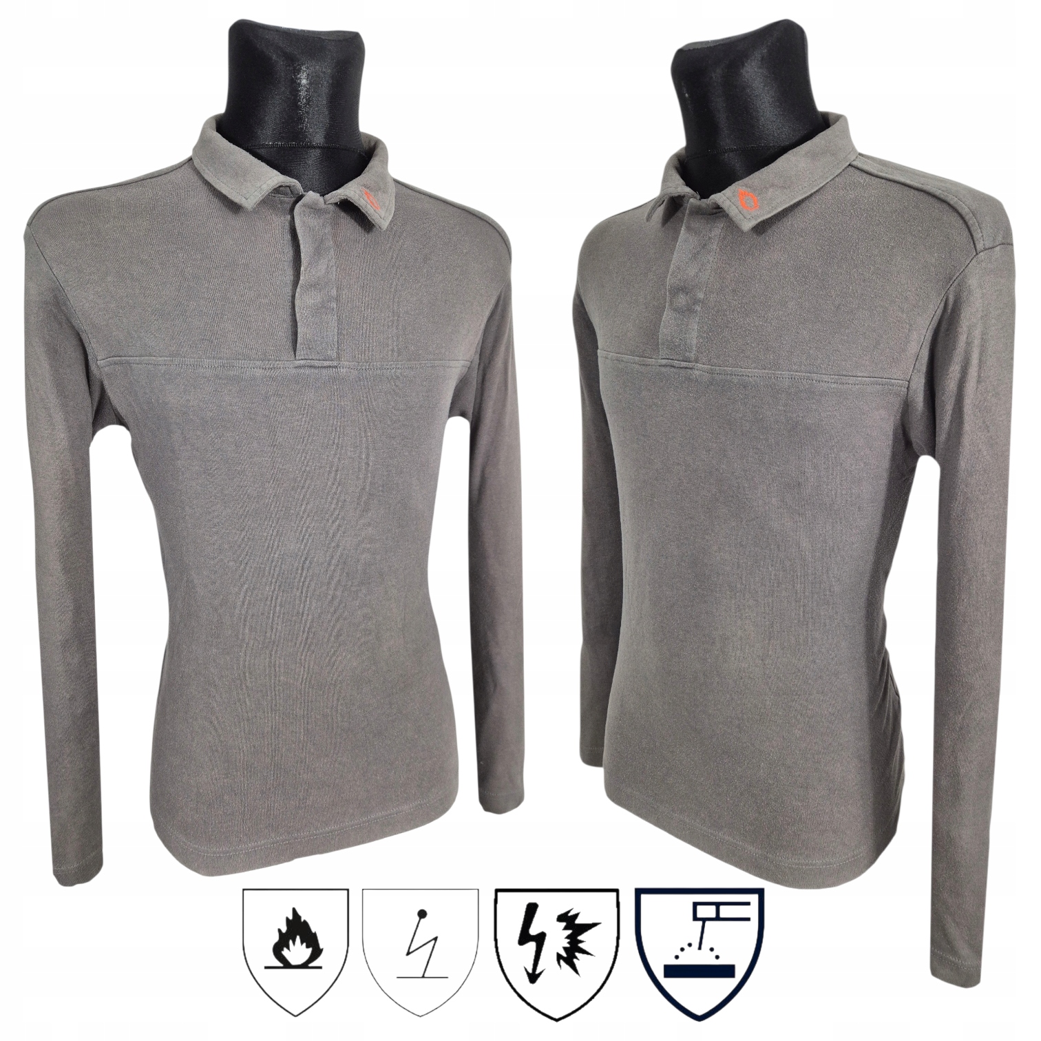 KOSZULKA DŁUGI RĘKA SPAWALNICZA TRUDNOPALNA ATESTY NIEPALNOŚCI UŻYWANA r. S