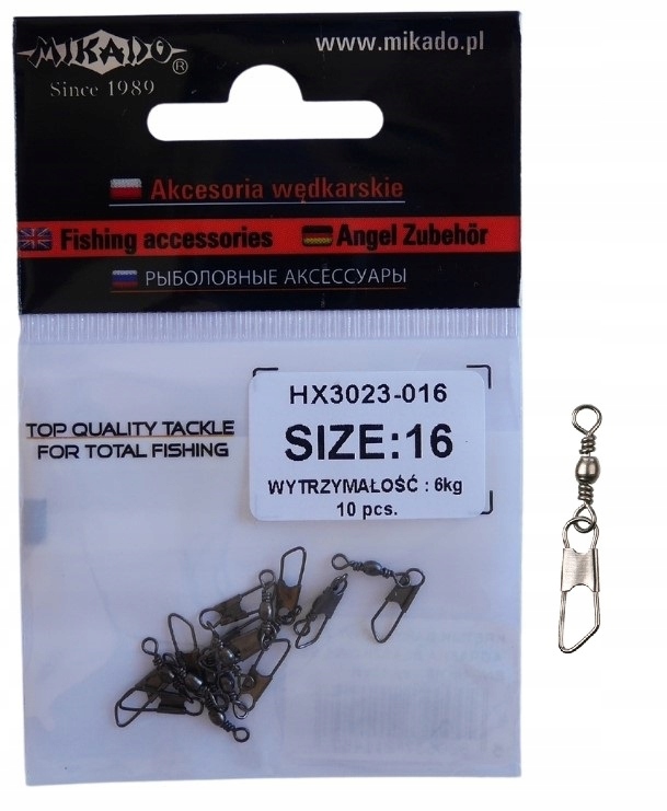 

Krętlik baryłkowy z agrafką Blaszkową nr.16 10szt.