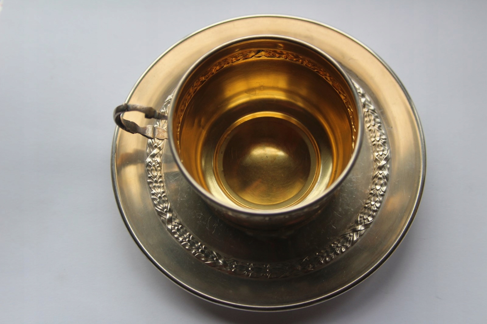 FILIŻANKA Z PODSTAWKIEM - SREBRO - AN304