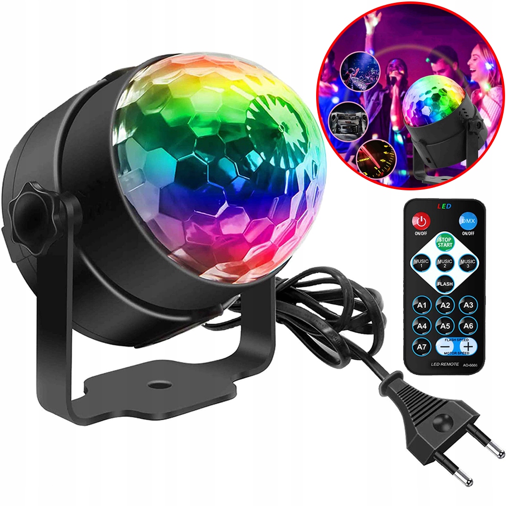Rgb Led Disko Koule Projektor Světla Reflektor Pro Domácí Akce
