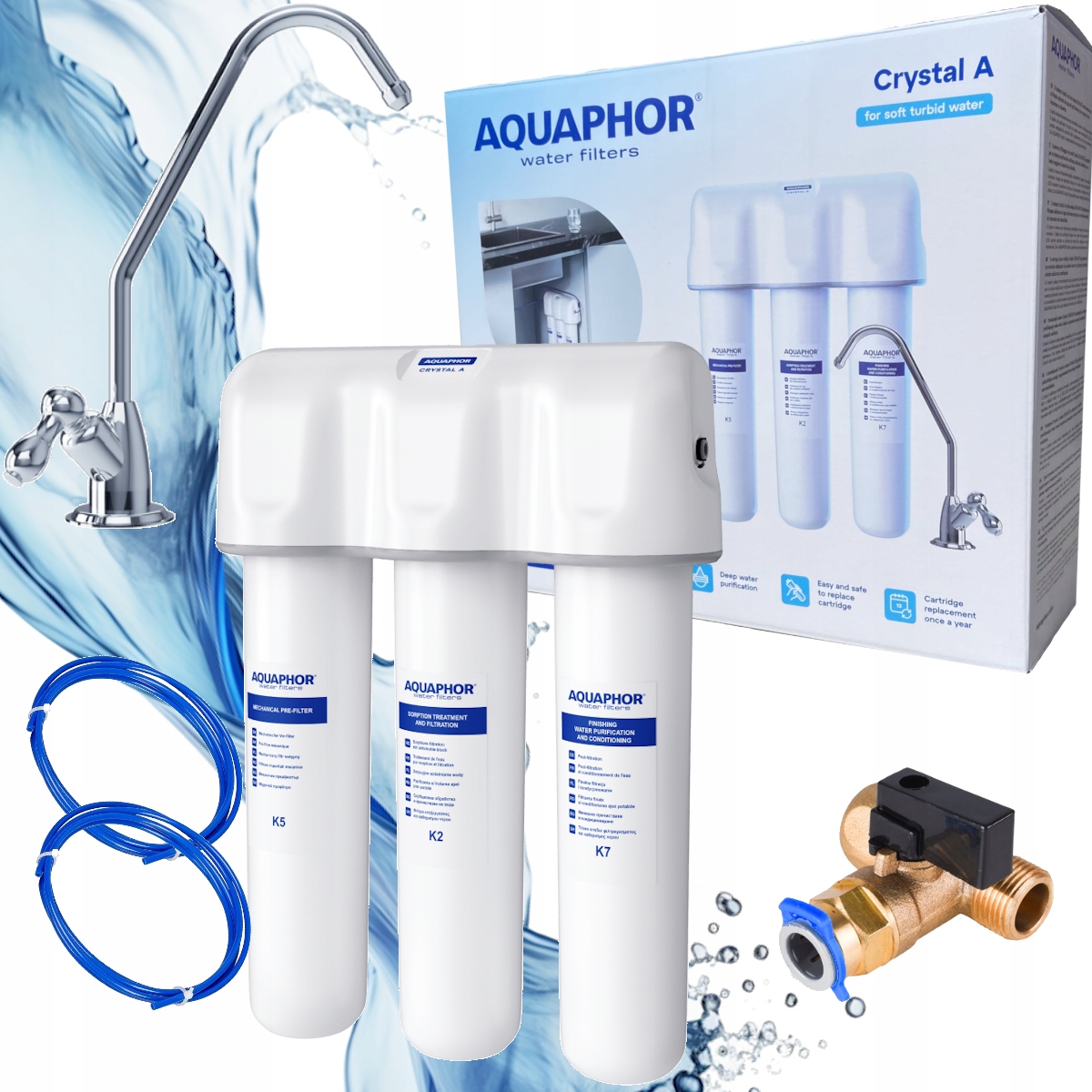 Filter pitnej vody Aquaphor Kryštál A kohútik sada