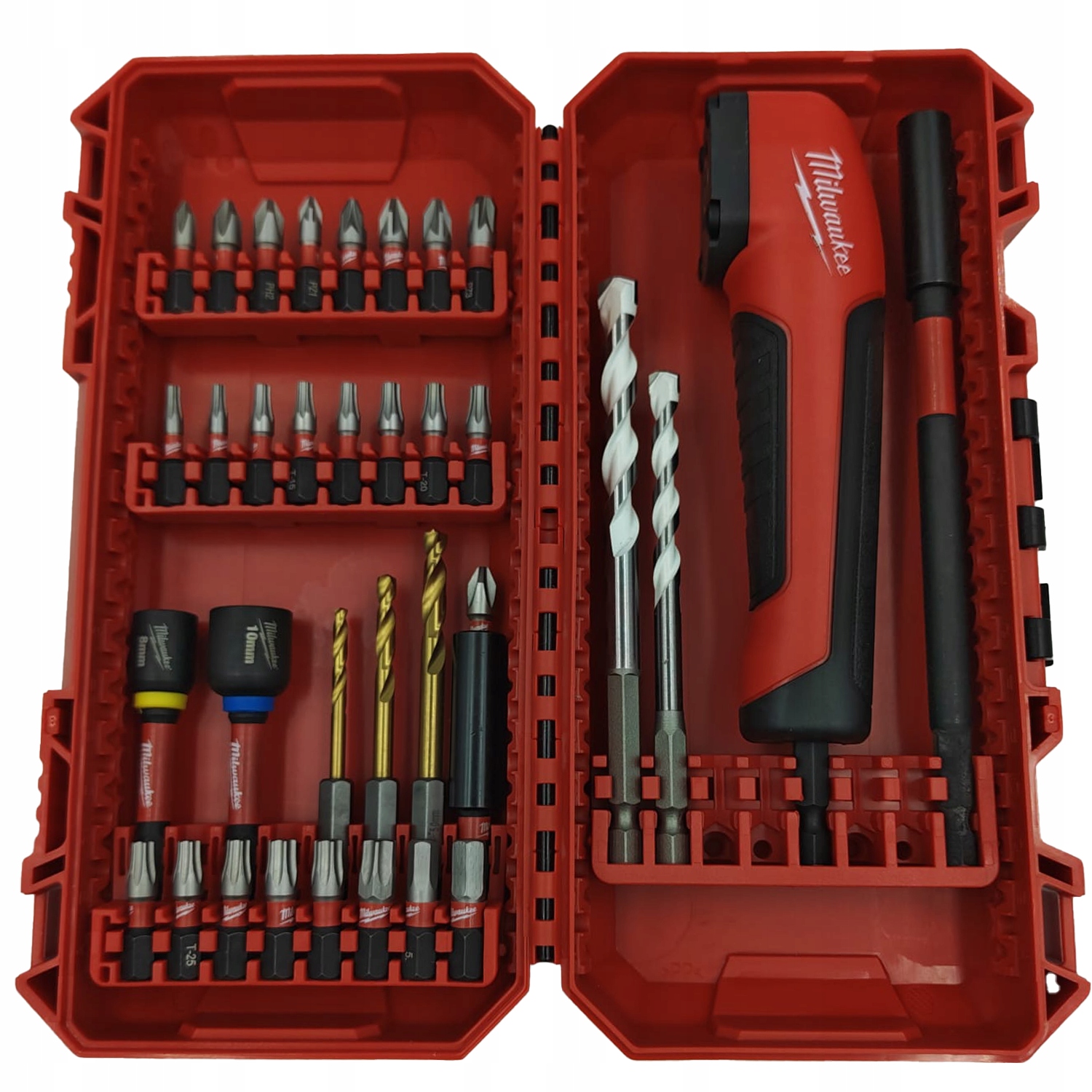 Milwaukee Zestaw bitów udarowych Shockwave nasadka kątowa 35elem.