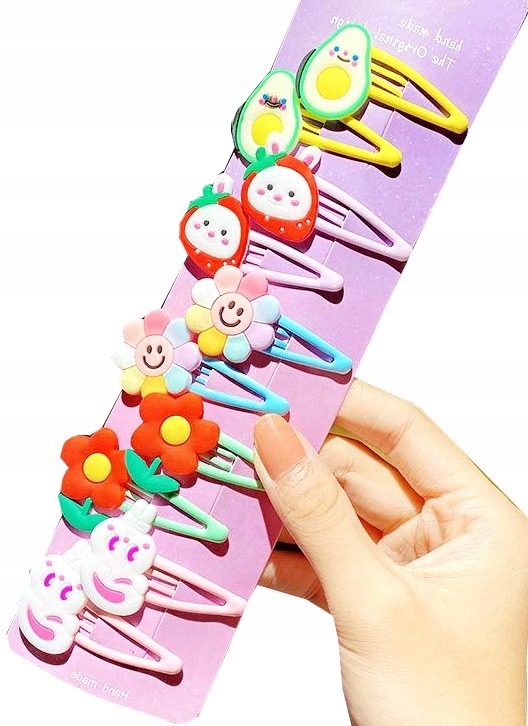 

Zestaw dziecięcych wsuwek do włosów kolorowe 10szt