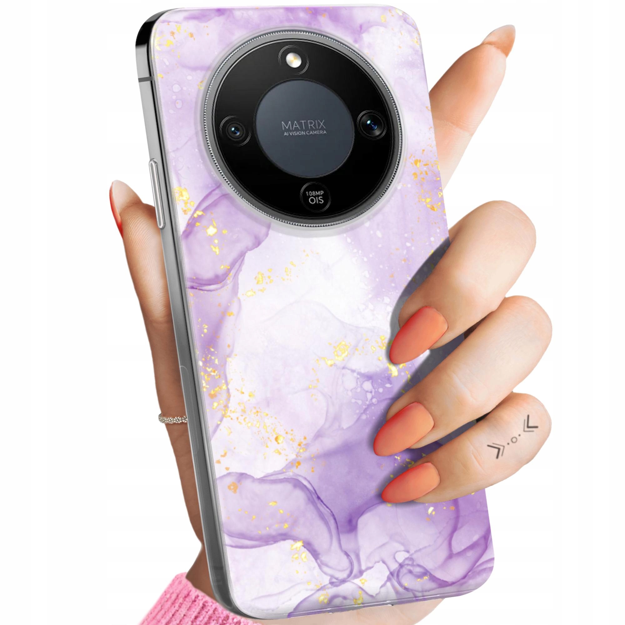 Etui Do Honor X70 X9D MAGIC8 Lite Fioletowe Fiolet Kształty Case