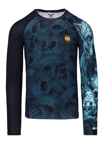 Koszulka męska rashguard Pitbull Longsleeve Guardian Angel czarna M
