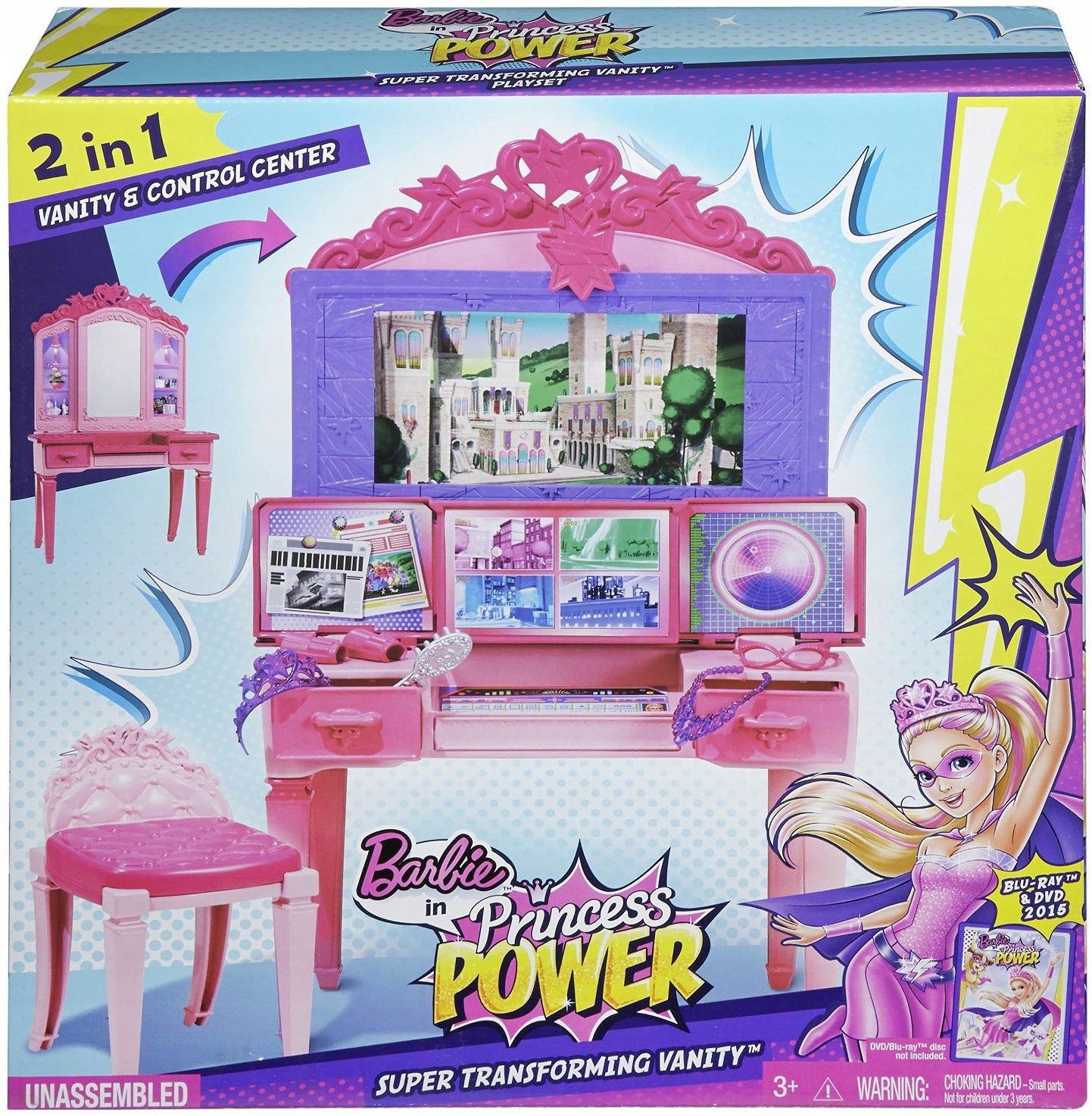 Toaletka Mattel Barbie CDY64 różowa