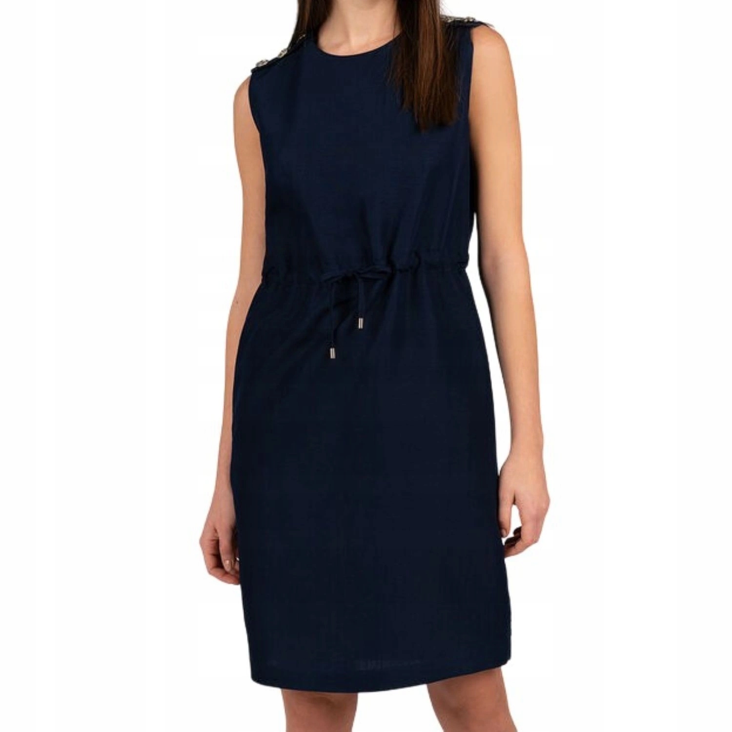 Šaty Trussardi, jednoduché, na každý den, tmavě modré knoflíky vel. 42