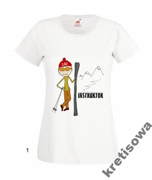 

Kolorowe Koszulki Narty Snowboard Deska Zima Wzory