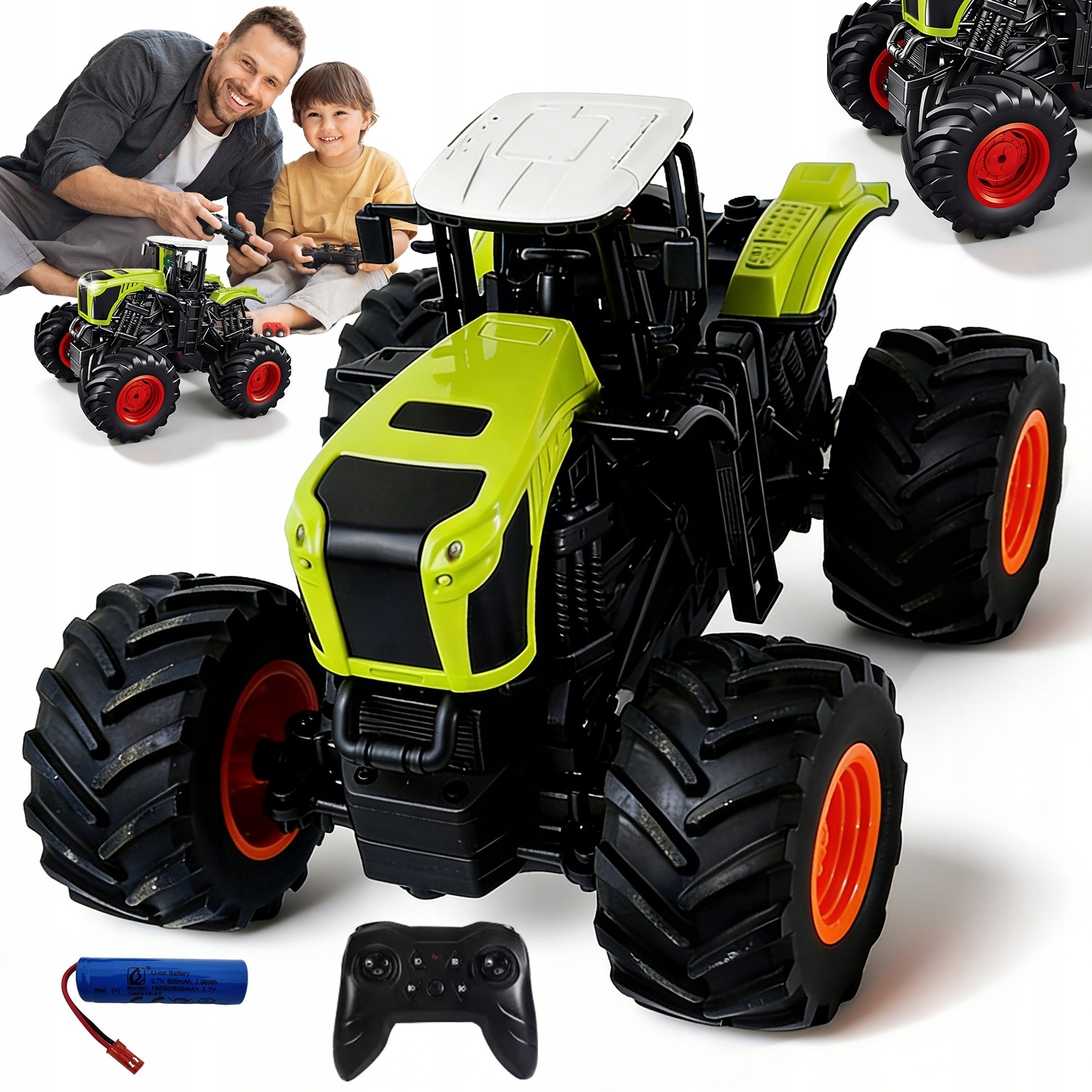 Traktor Zdalnie Sterowany Duży Ciągnik Rc Maszyna Rolnicza Pilot