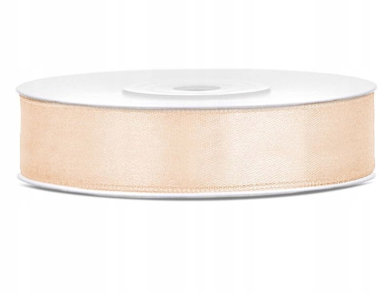 

Wstążka tasiemka satynowa 1cm 25m Kremowy