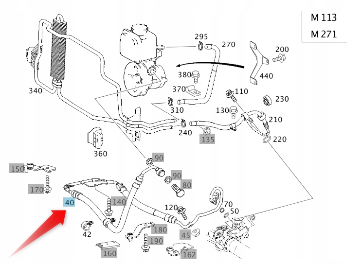 Kabel Asistenčního Systému Mercedes W211 OM271 A2114665281
