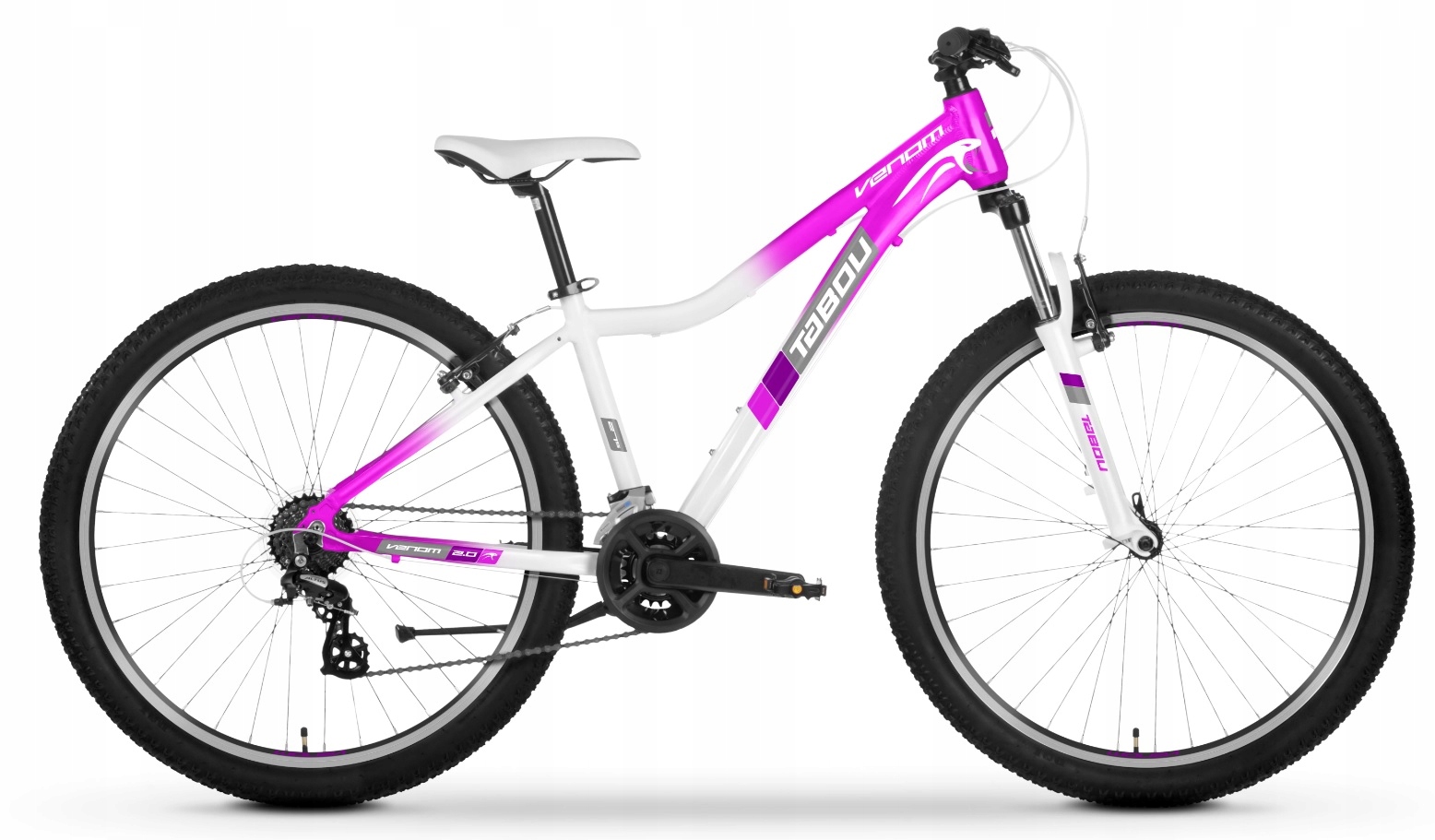 Rower Mtb Tabou Venom 2.0 rama 17 cali koło 27,5" rózowo-biały
