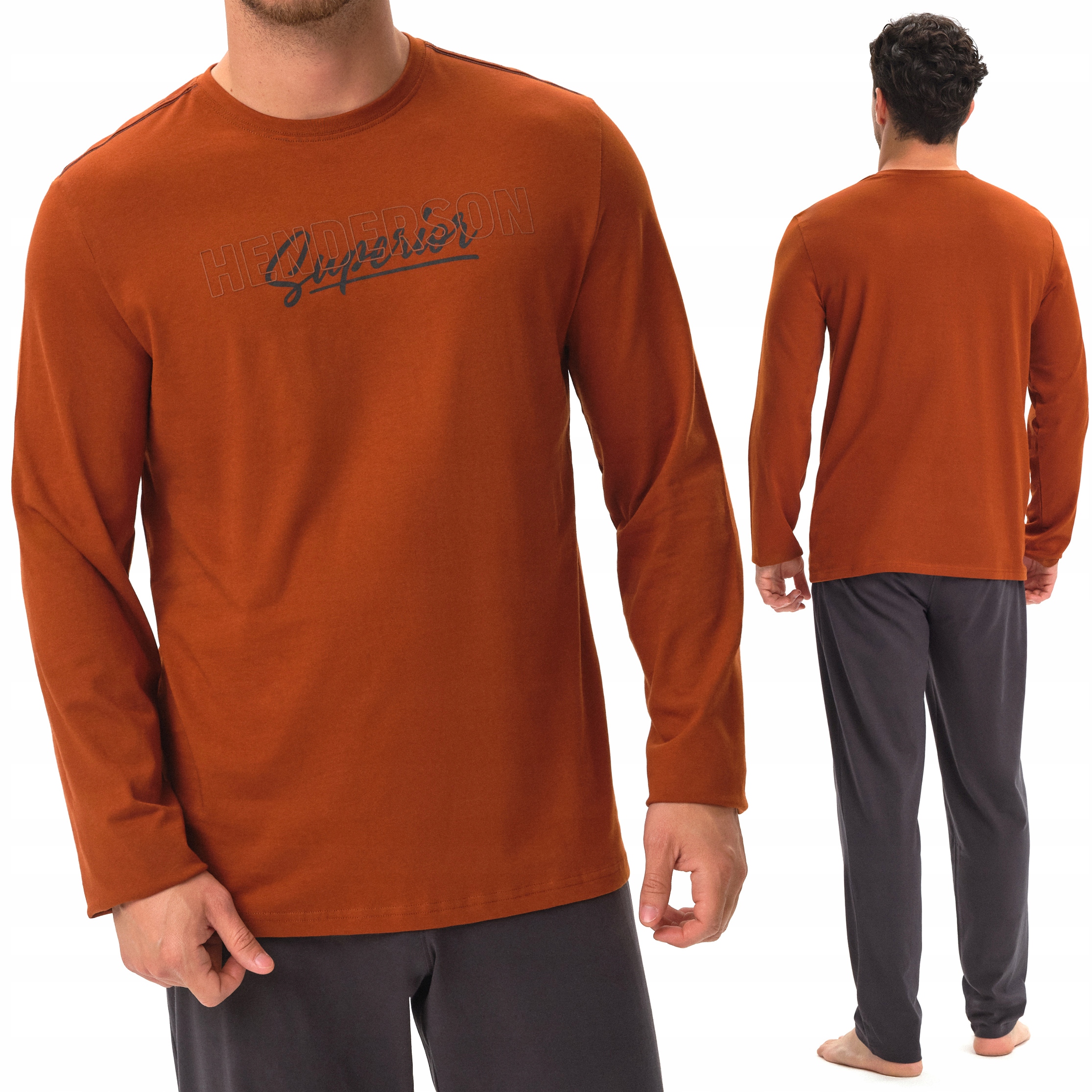 Pánské pyžamo 100% Bavlna s dlouhým rukávem Henderson Jupiter XL