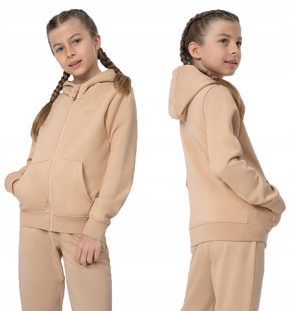 

Bluza Dresowa Dziewczęca 4F Z Kapturem Rozpinana