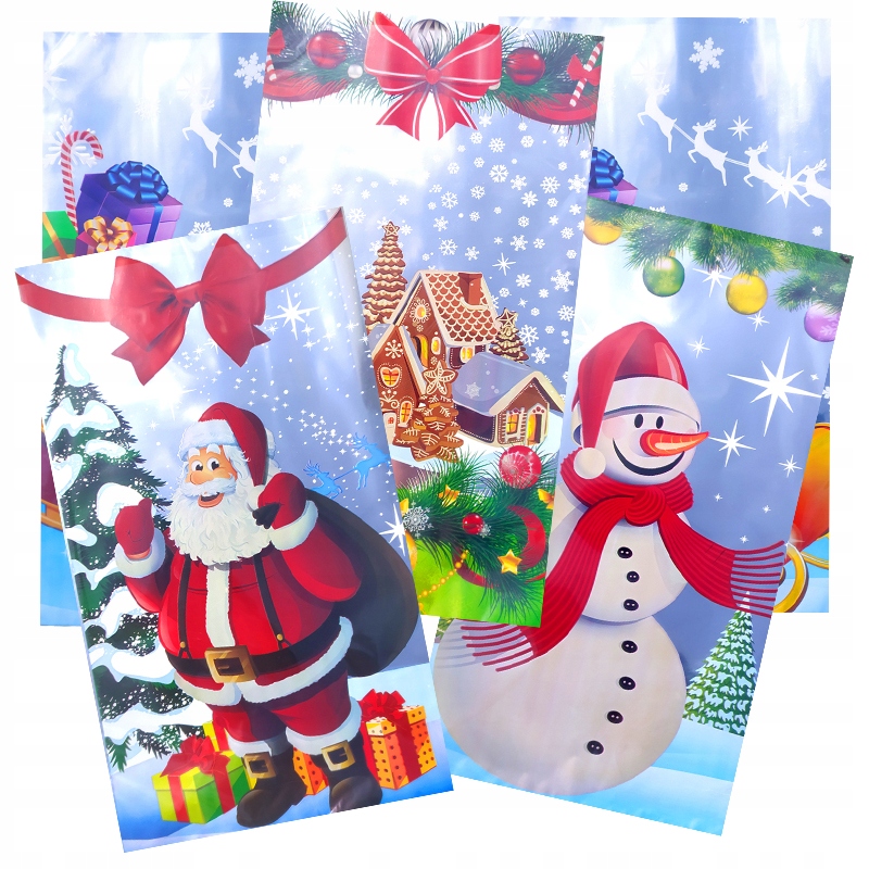 

Woreczki świąteczne torebki na prezenty 5szt worek