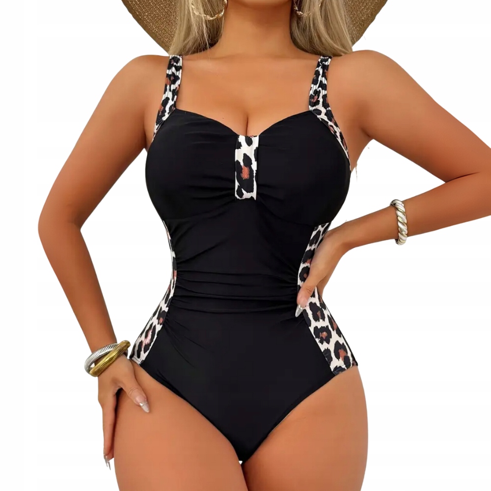 EModne strój kąpielowy jednoczęściowy czarny