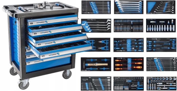 HOGERT HT7G055 тележка инструментальный шкаф 238 шт