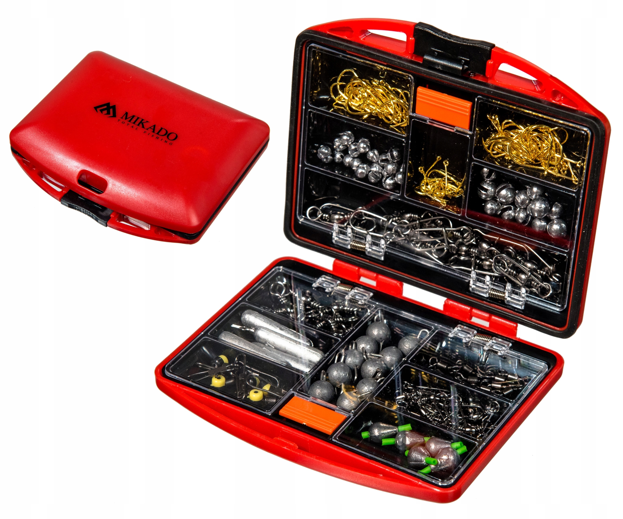 Pudełko Mikado z akcesoriami krętlik ciężarki haki