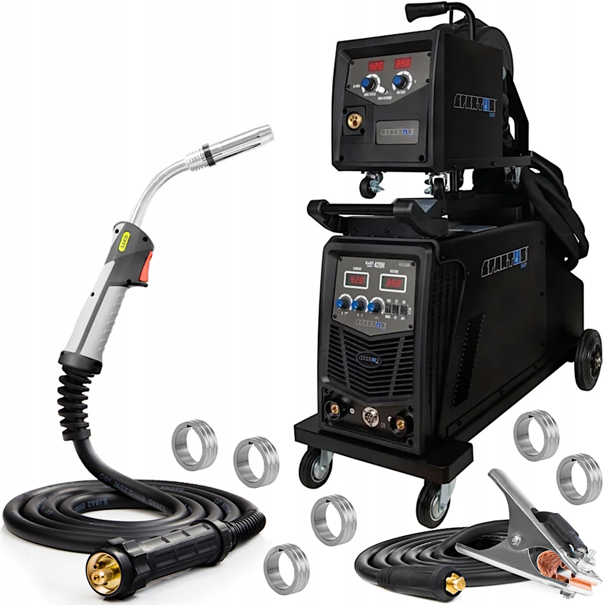 Profesionální Poloautomatický Svařovací Vozík Spartus Easymig 420H 420A 4X4