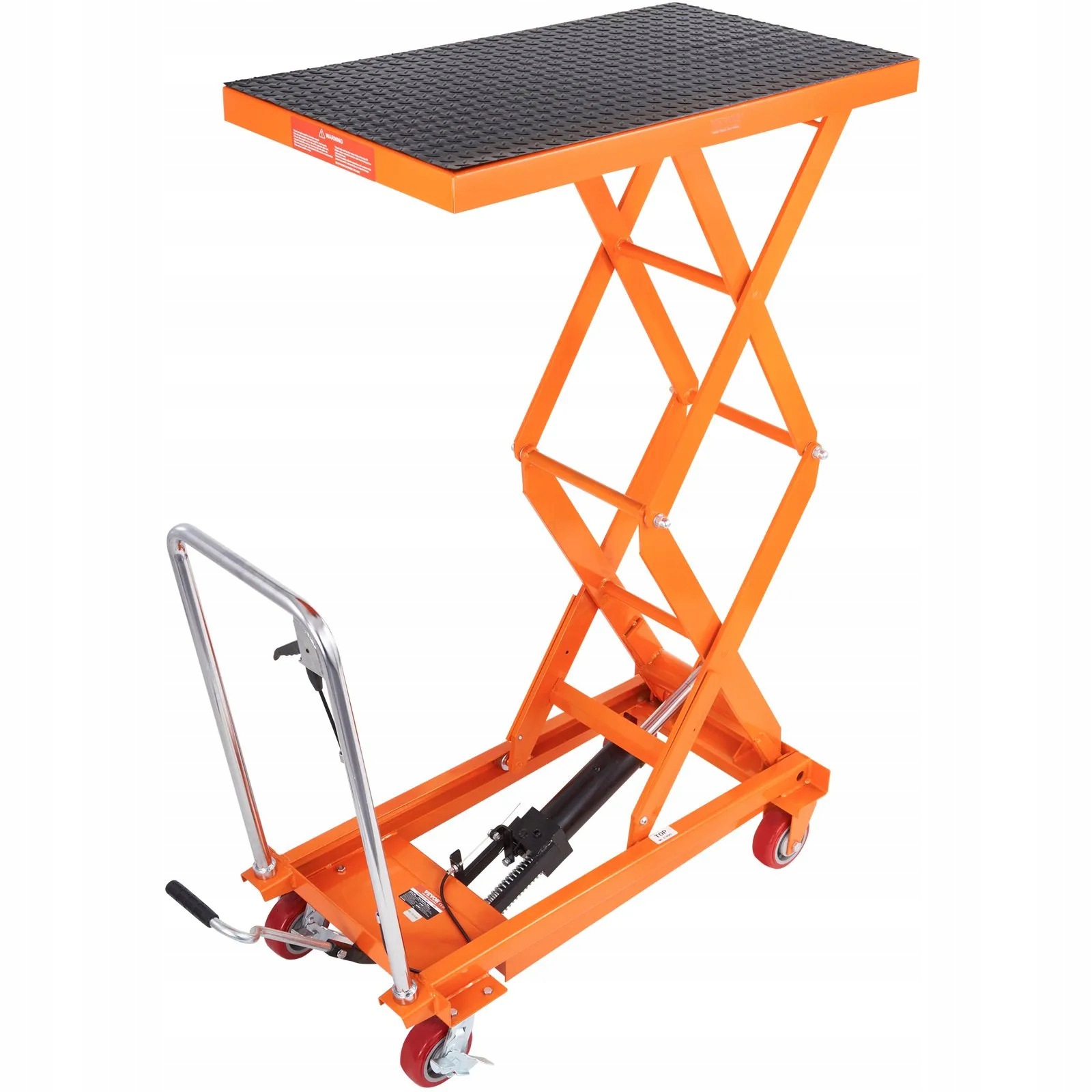 Nůžkový zvedací vozík černý premium max 350 kg hydraulický dvojitý