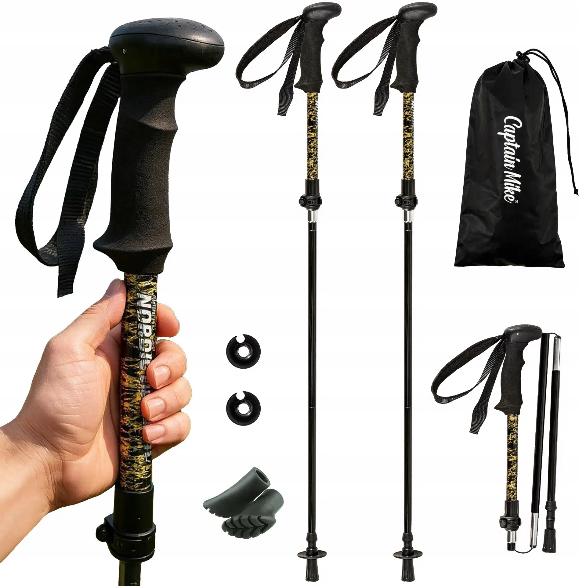 Trekkingové hole Nordic Walking Lehké 3-segmentové skládací hole