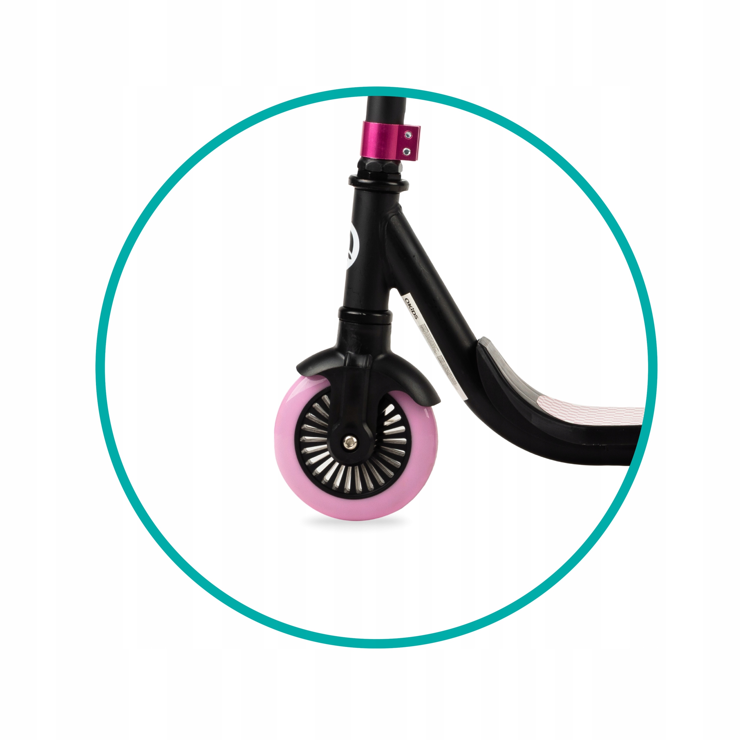 HULAJNOGA DLA DZIECI ALUMINIOWA 360° - QKIDS BRO RÓŻOWA - REGULACJA ABEC-7 Liczba kół 2