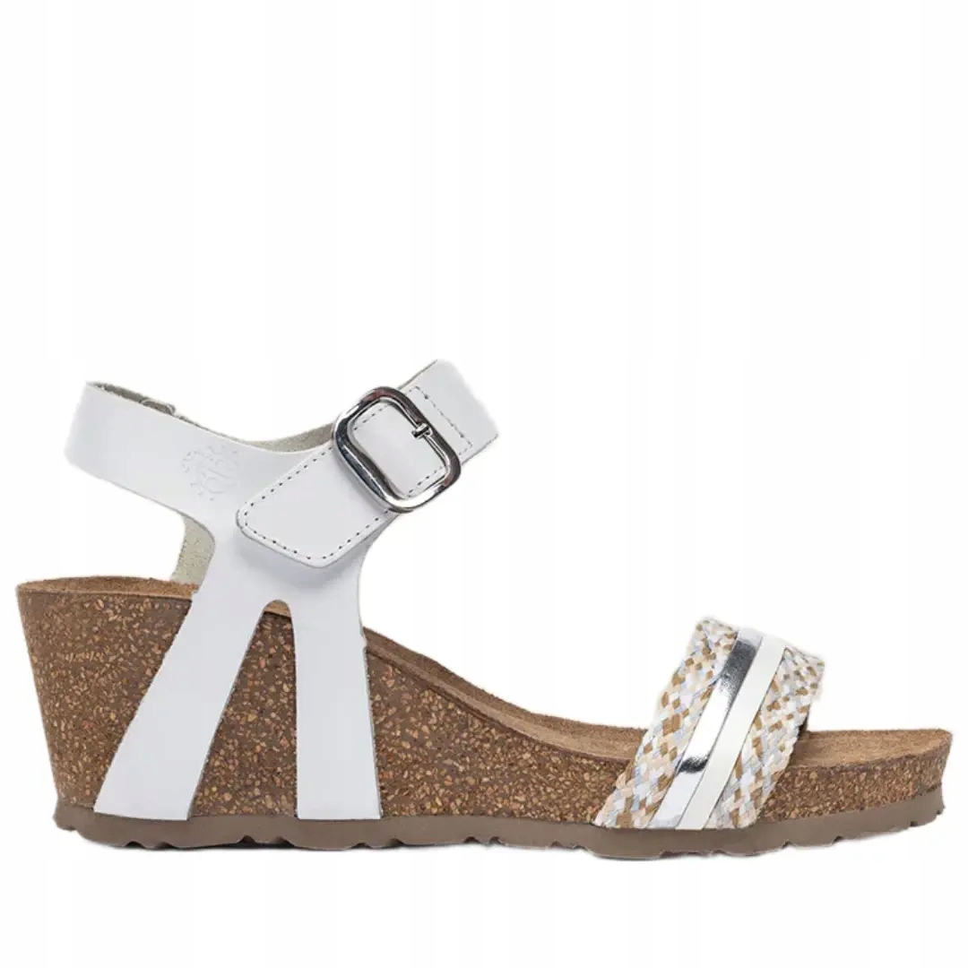 Dámské sandály na klínku Yokono Cadiz-306 napa blanco 36, Bílá