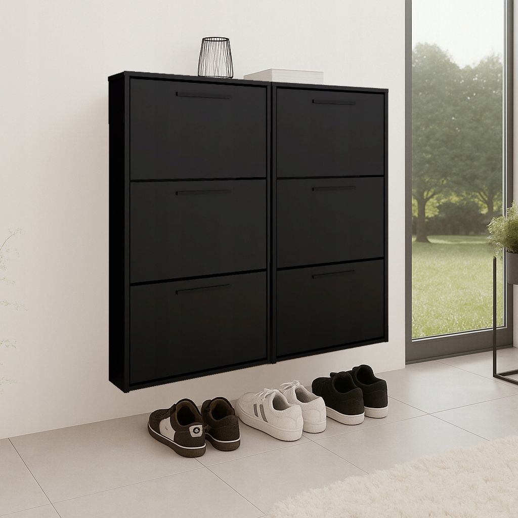 Botník s výklopným závěsem Jasper Mini X2 černá