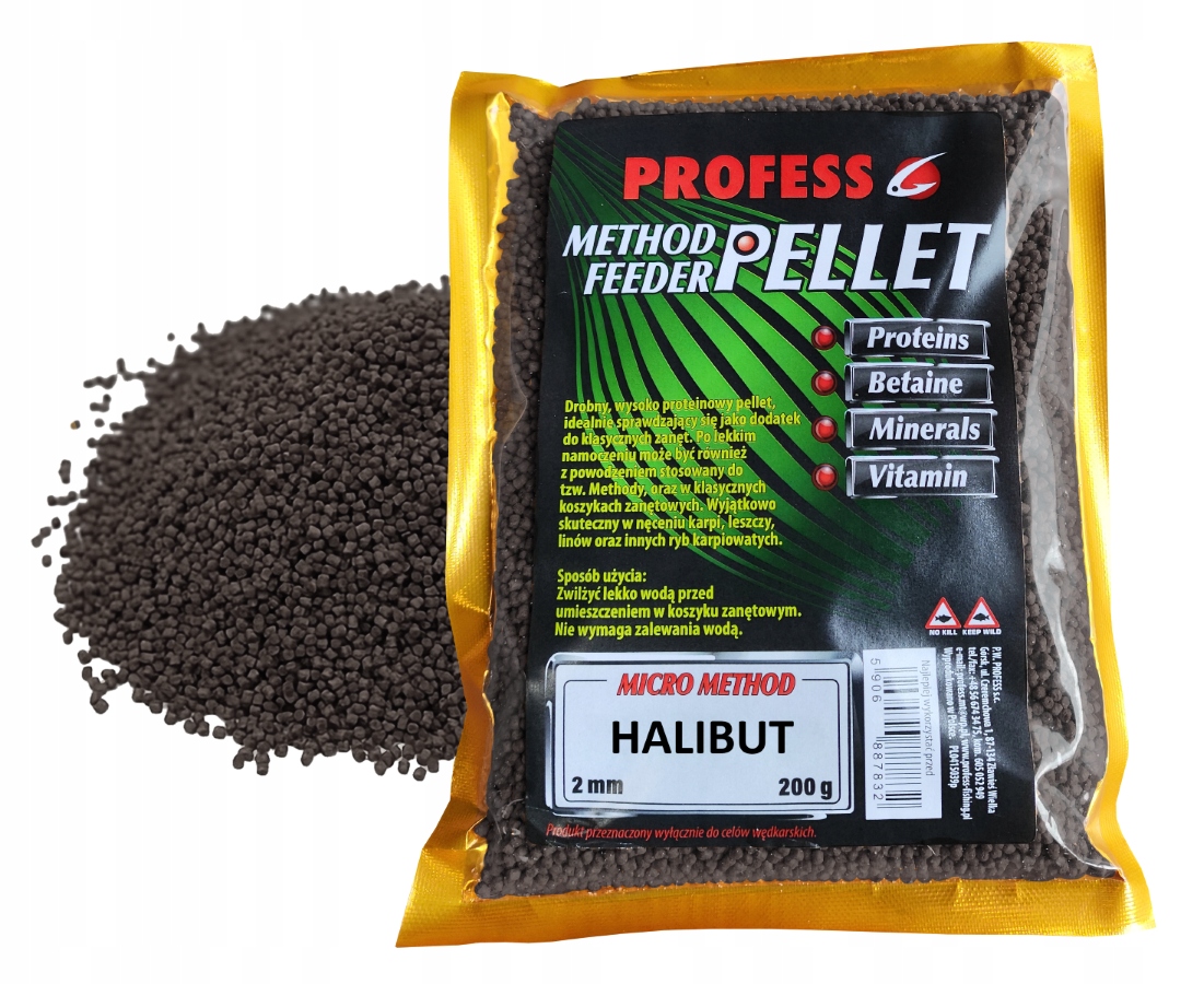 Pellet Method Feeder Micro 2mm Halibut 200g Profess