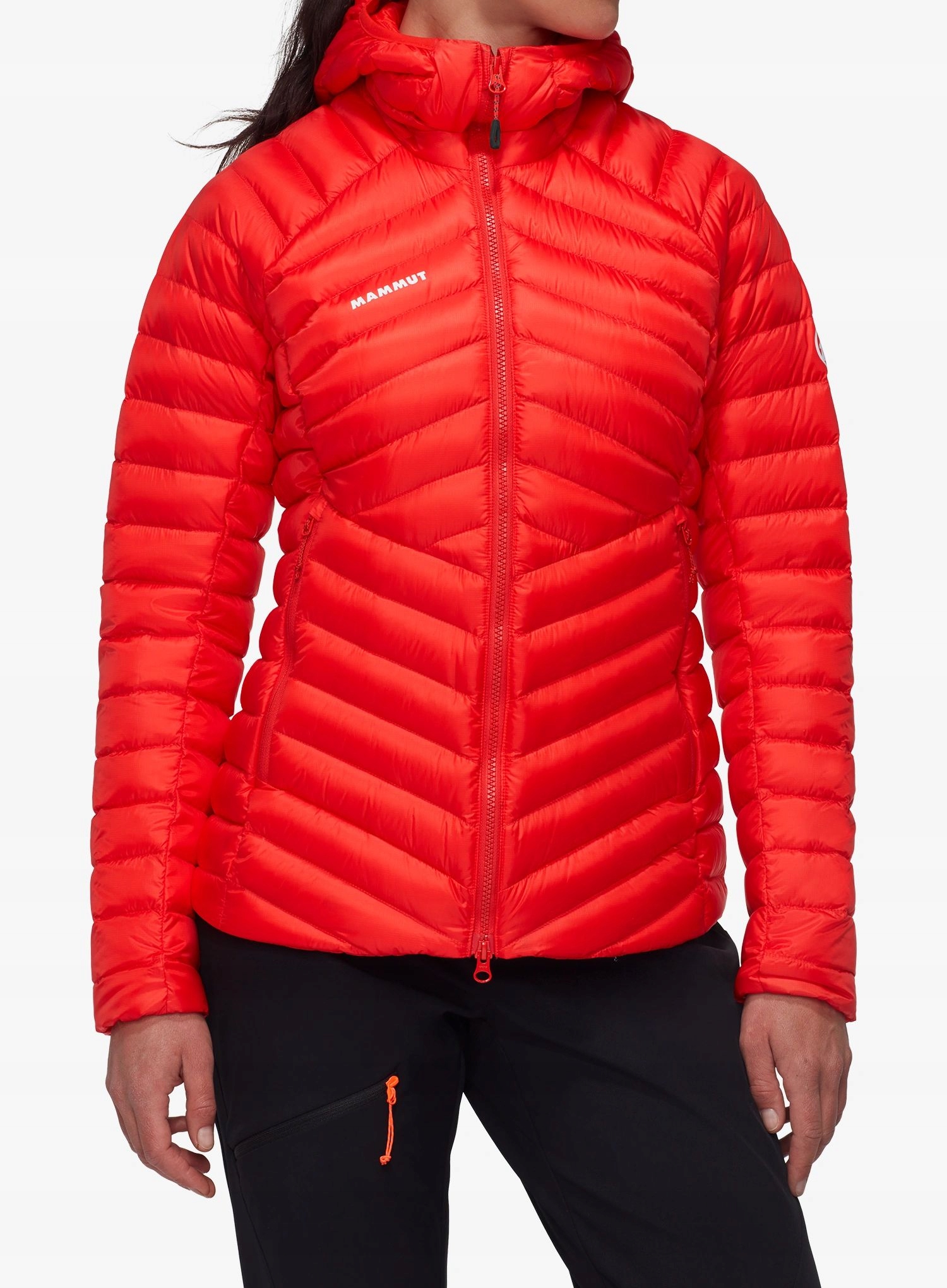 Dámská péřová bunda Mammut Broad Peak In Hooded Jacket mammut red M