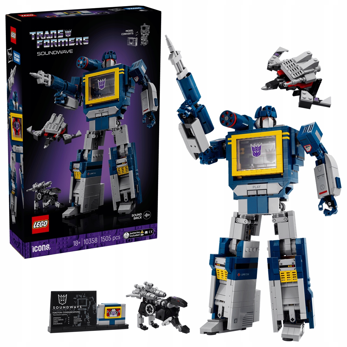 stavebnice Lego Icons 10358 Transformers Soundwave