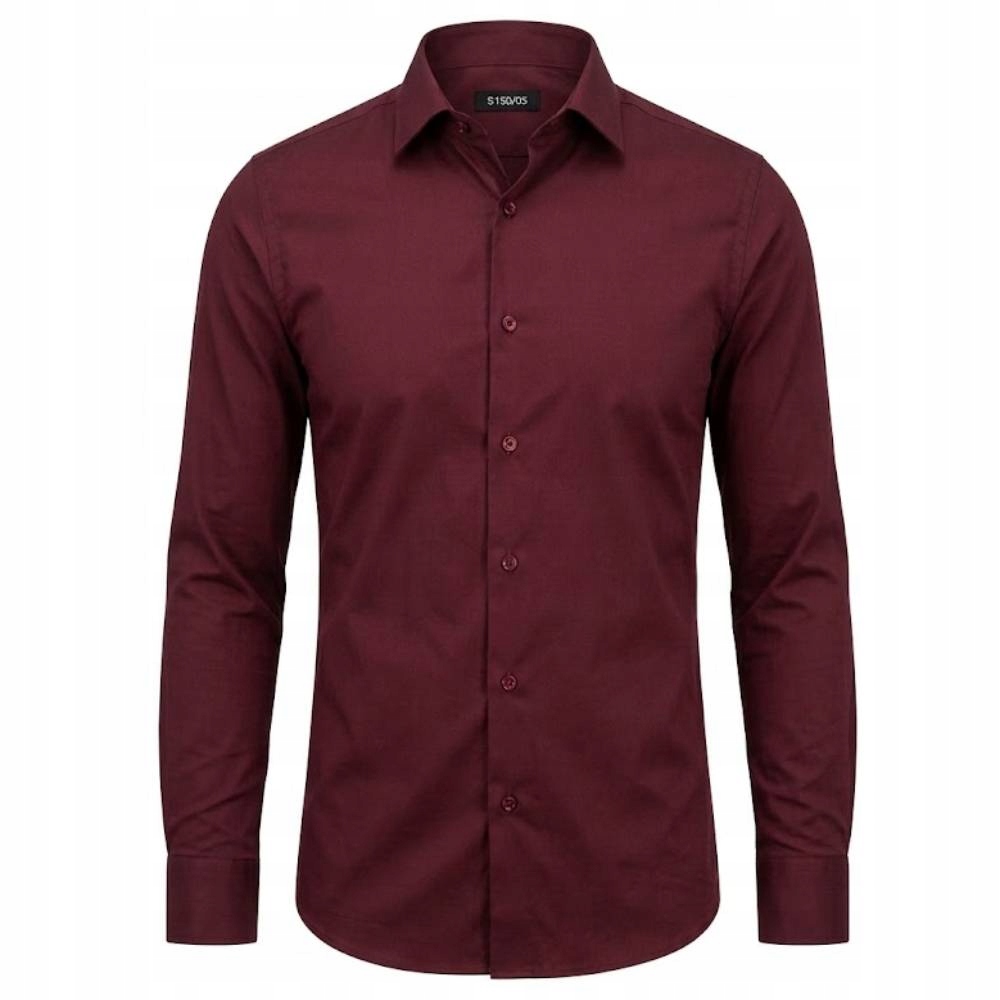 Ego Man košile pánská S0150-06 slim fit 3XL bordó