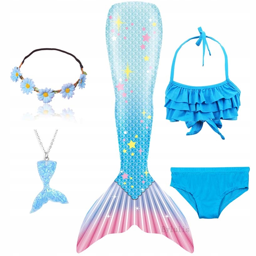 СКАЗОЧНЫЙ КУПАЛЬНИК ХВОСТ РУСАЛКИ 5 ЭЛЕМЕНТОВ