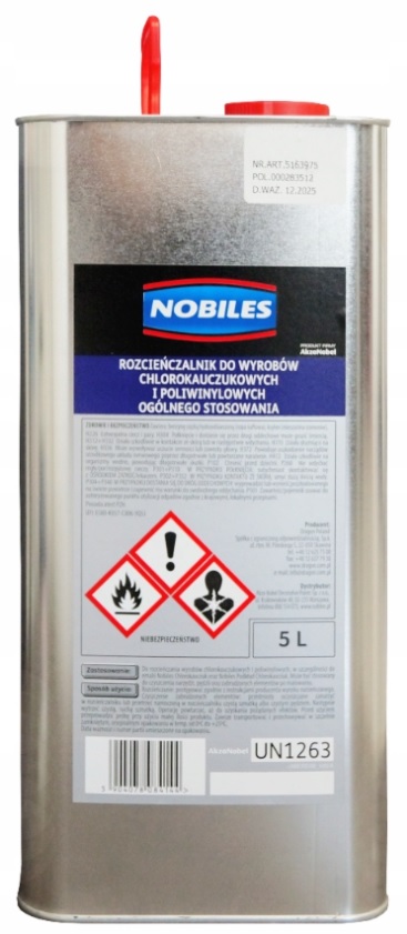 Nobiles Rozcieńczalnik Chlorokauczukowy Do Farb Chlorokauczukowych 5L