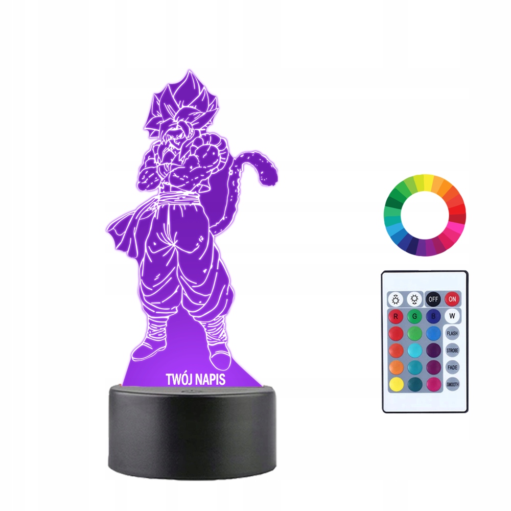

Lampka Nocna 3D Led Dragon Ball SSJ4 Anime