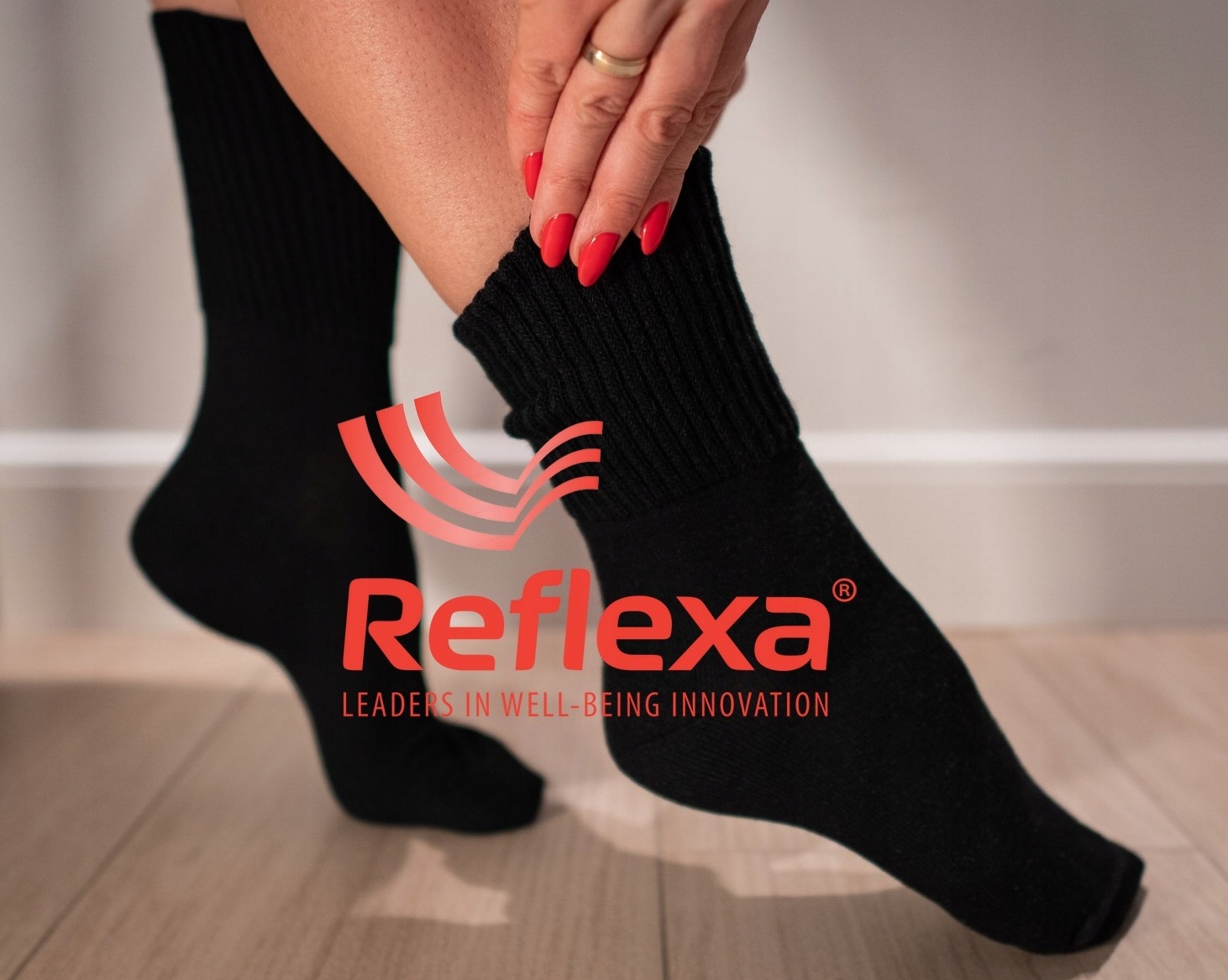 

Bezuciskowe skarpetki Grube Reflexa S 35-38 Czarne