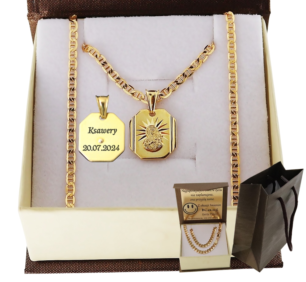 Dámský Řetízek Gucci z plného zlata s medailí Ryzost 925 585 Gravírování Bonus