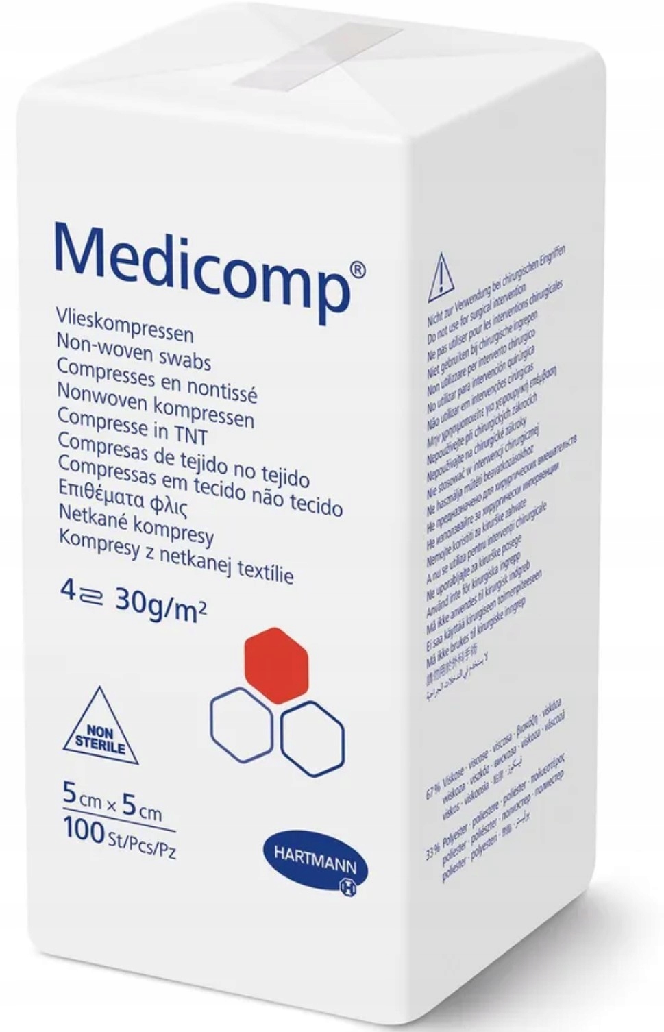 

Hartmann Medicomp 5 x 5 cm, 4w 100szt. niejałowe