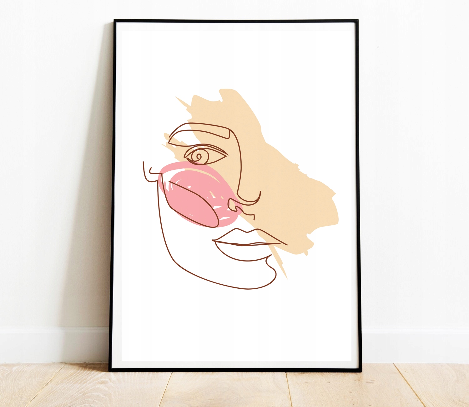 ZESTAW 3 PLAKATÓW GALERIA JEDNA LINIA TWARZE A4 Szerokość produktu 21 cm