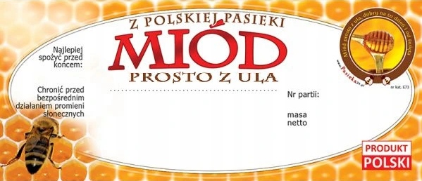 

Etykiety Samoprzylepne miód 100 szt Uniwersalne